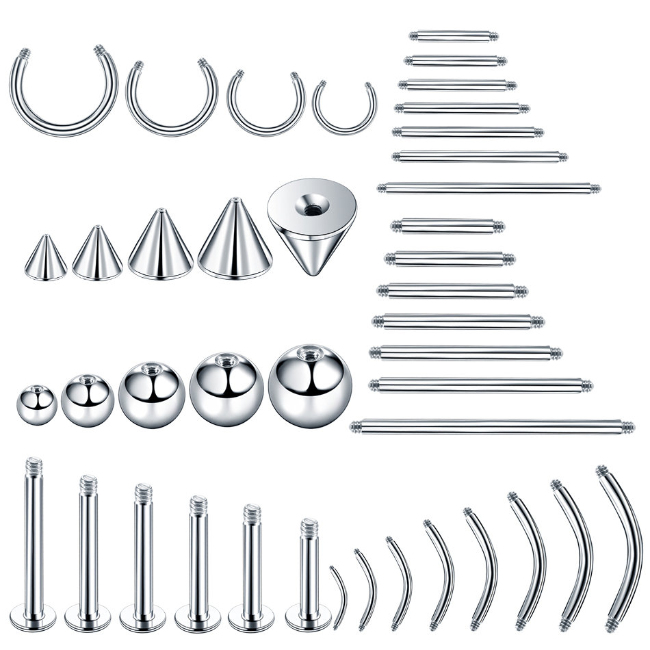 Body Jewelry Replacement Ball - 100 Cái/lốc Thép Bông Tai Barbell