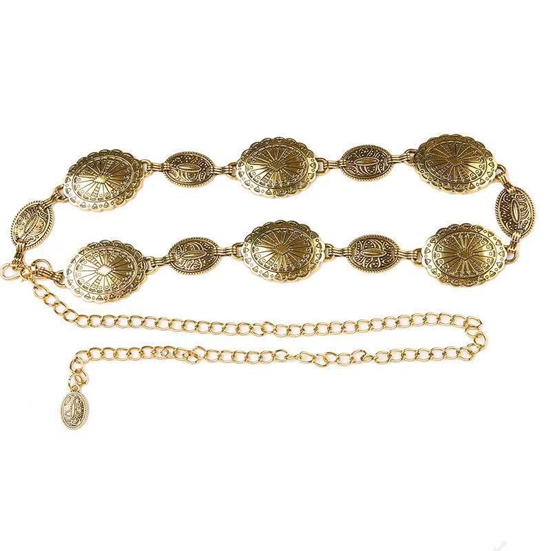 Body Jewelry High End - Ladies' retro style metal waist chain