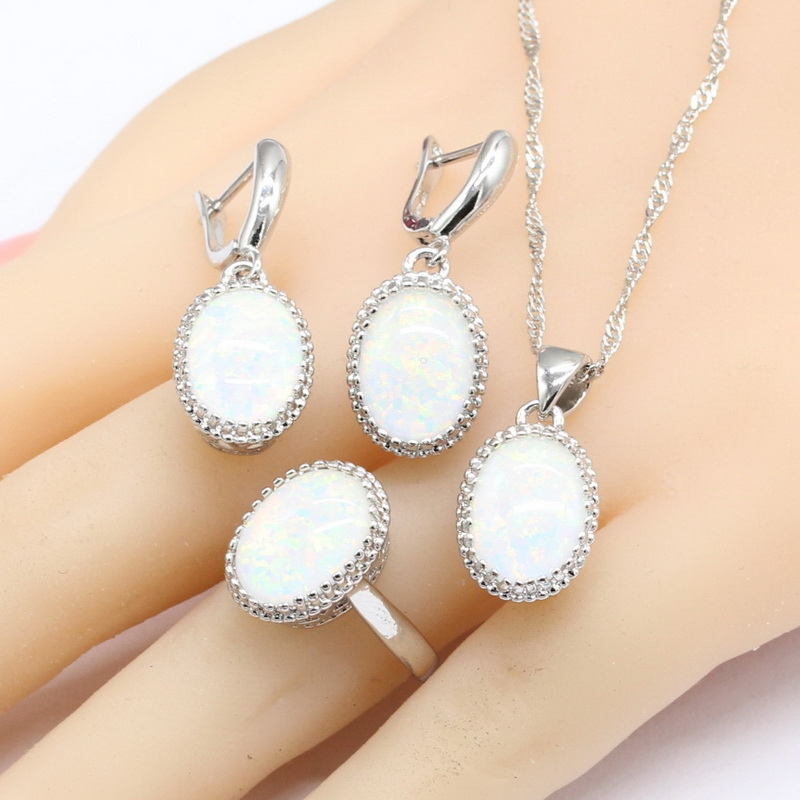 Body Jewelry Australia - Úc Trắng Opal Đá Màu Bạc