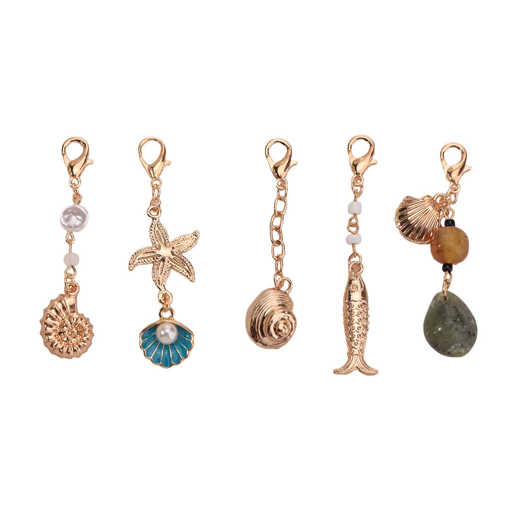 Body Jewelry Hangers - Cute Hanger Fish Conch Shell Keychain