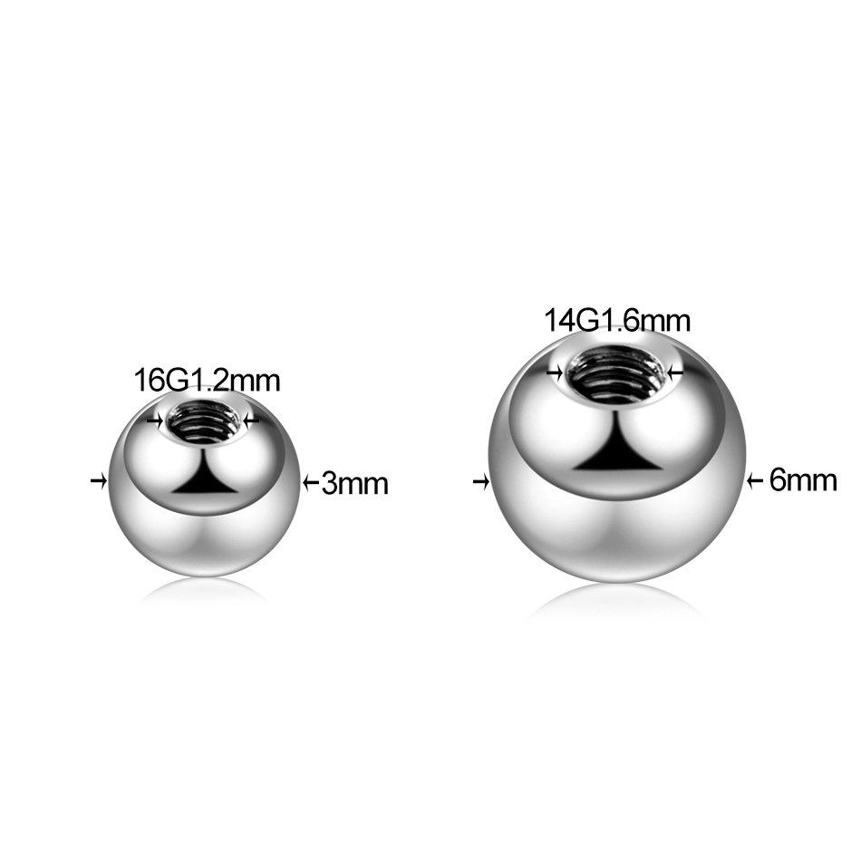 10pcs/Lot Titanium Thread Barb - đánh giá và giá Body Jewelry Replacement Ball