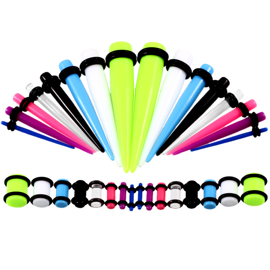 36pcs/lot Acrylic Ear Gauge Ta - đánh giá và giá Body Jewelry Gauges