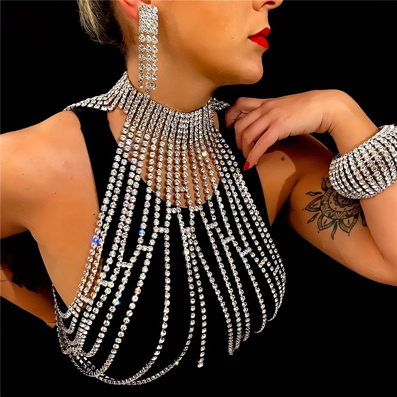 Luxury crystal chest chain, re - đánh giá và giá Body Jewelry High End