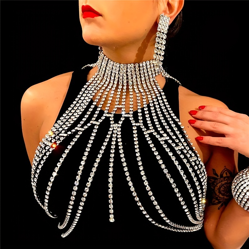 Luxury crystal chest chain, re - đánh giá và giá Body Jewelry High End