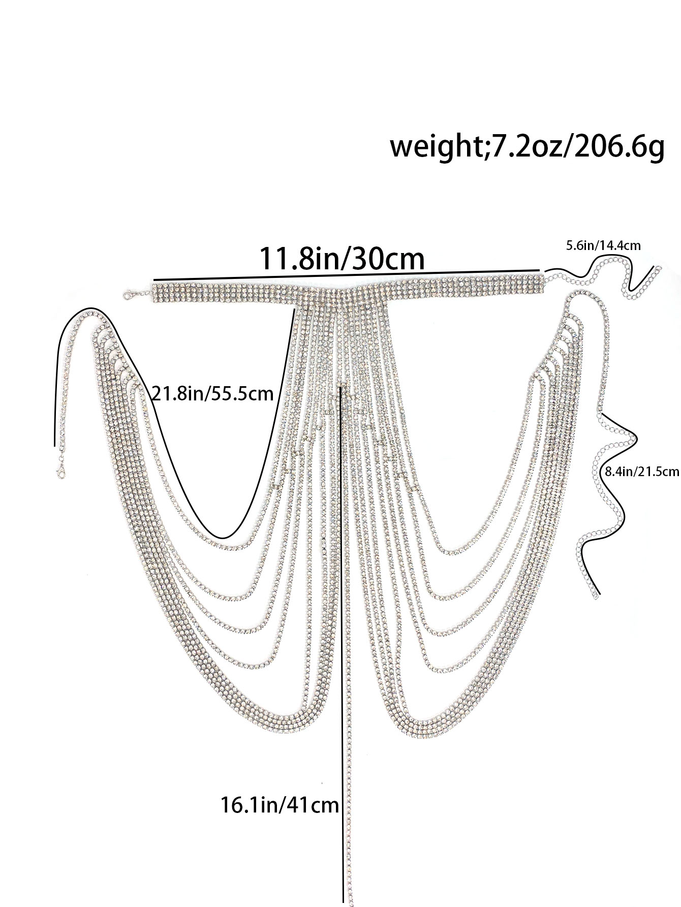 Luxury crystal chest chain, re - đánh giá và giá Body Jewelry High End