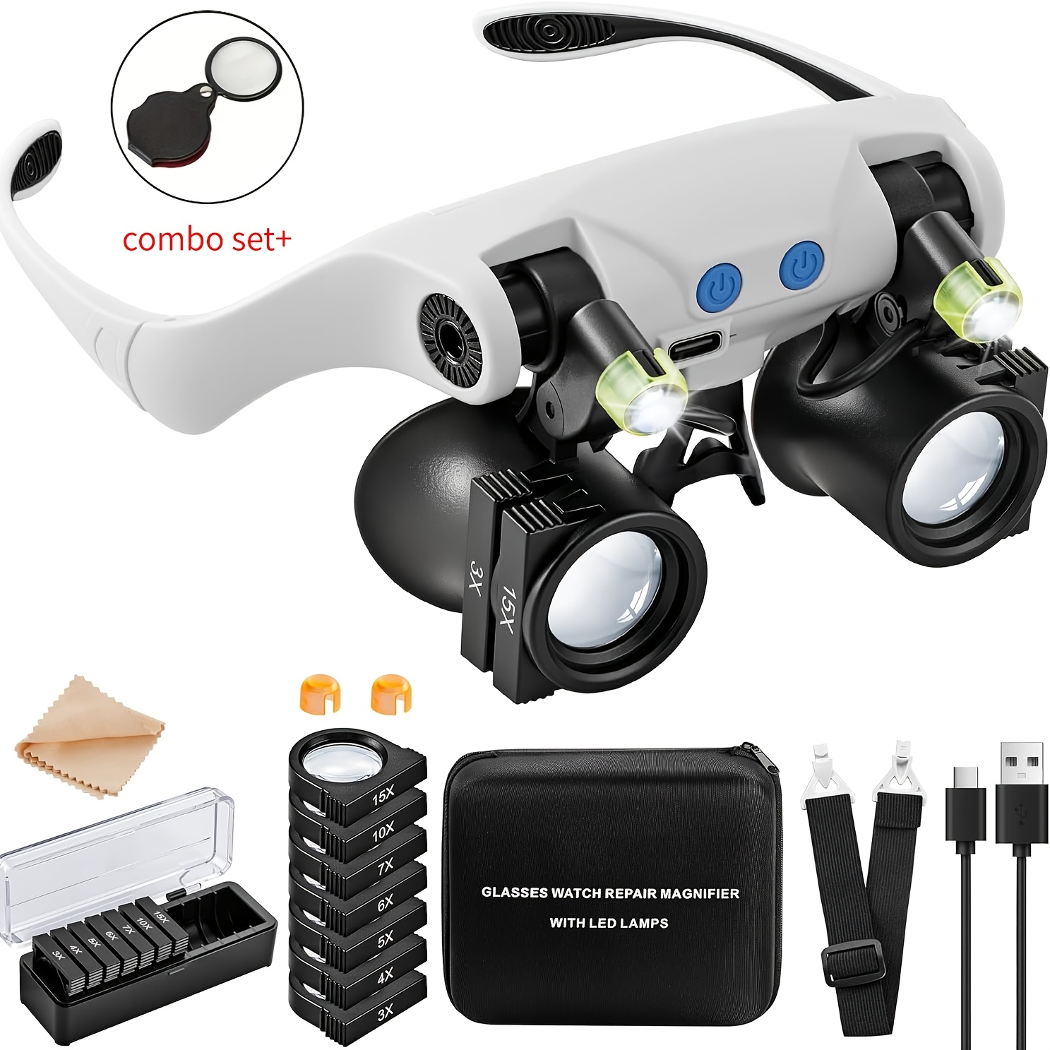 Head-mounted LED Magnifying Gl - đánh giá và giá Body Jewelry Display Case