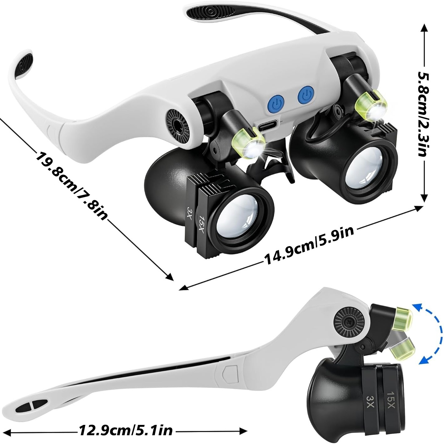 Head-mounted LED Magnifying Gl - đánh giá và giá Body Jewelry Display Case