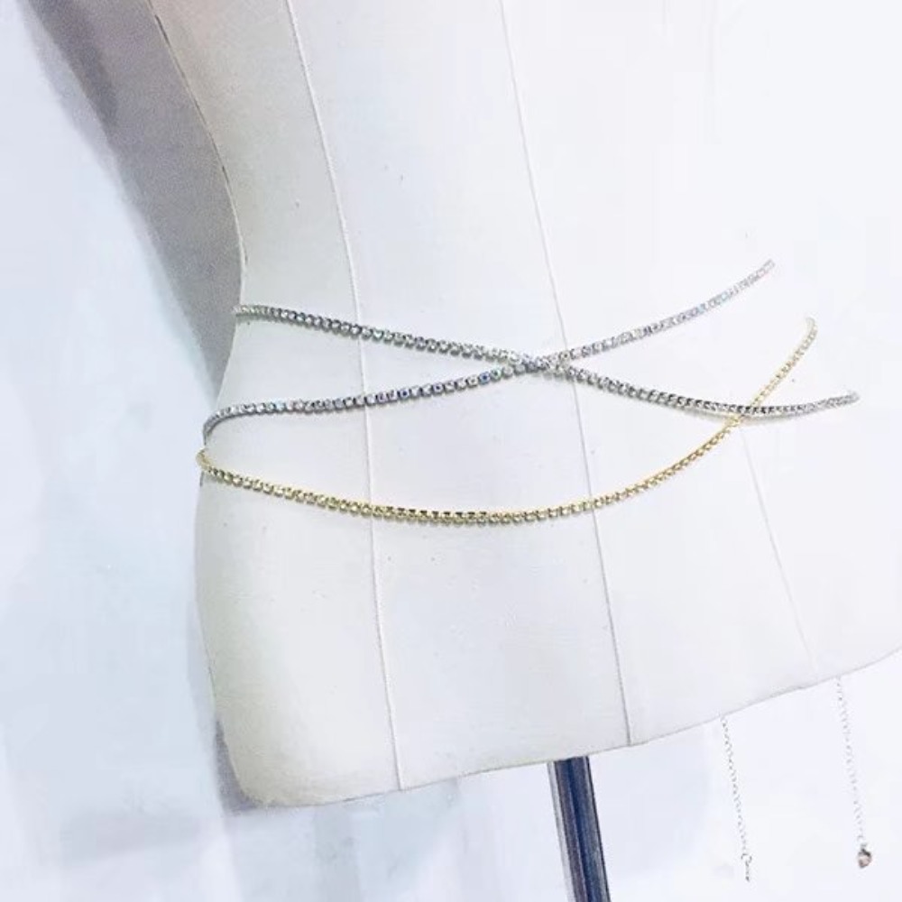 Sexy Fashion Shiny Water Drill - đánh giá và giá Body Jewelry Waist Chains