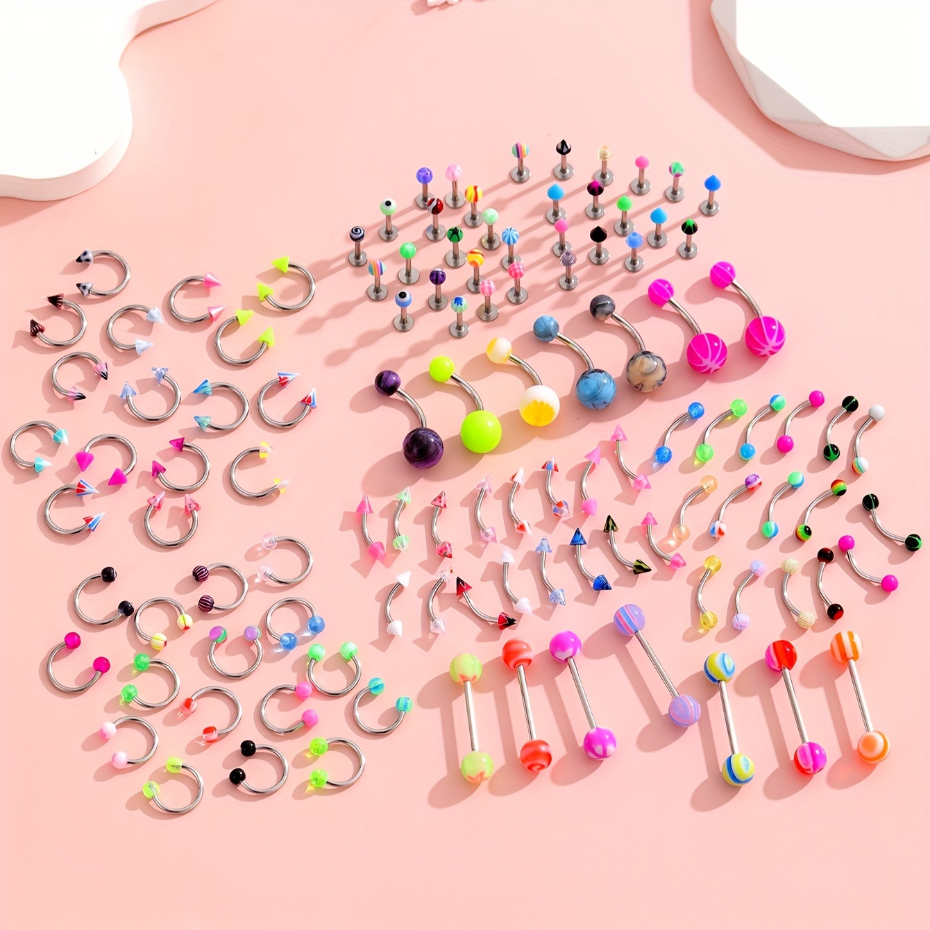 45/80/110Pcs Mix Styles Stainl - đánh giá và giá Body Jewelry Display Case