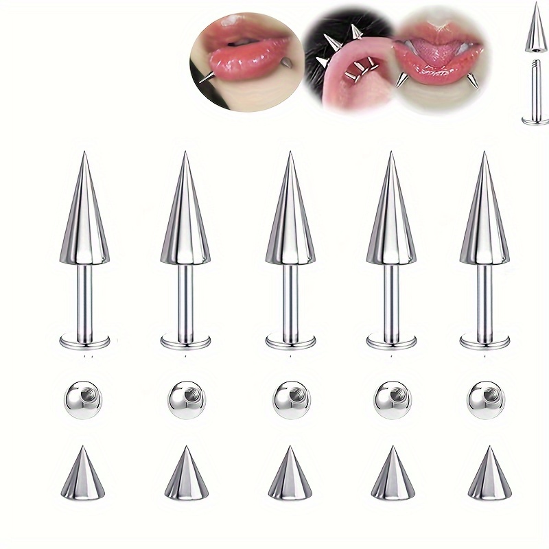 5pcs Spikes Punk Fashion Stain - đánh giá và giá Body Jewelry Replacement Ball