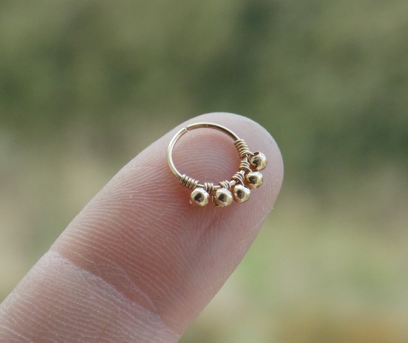 14K Gold Filled Beaded Nose Ri - đánh giá và giá Body Jewelry Hangers