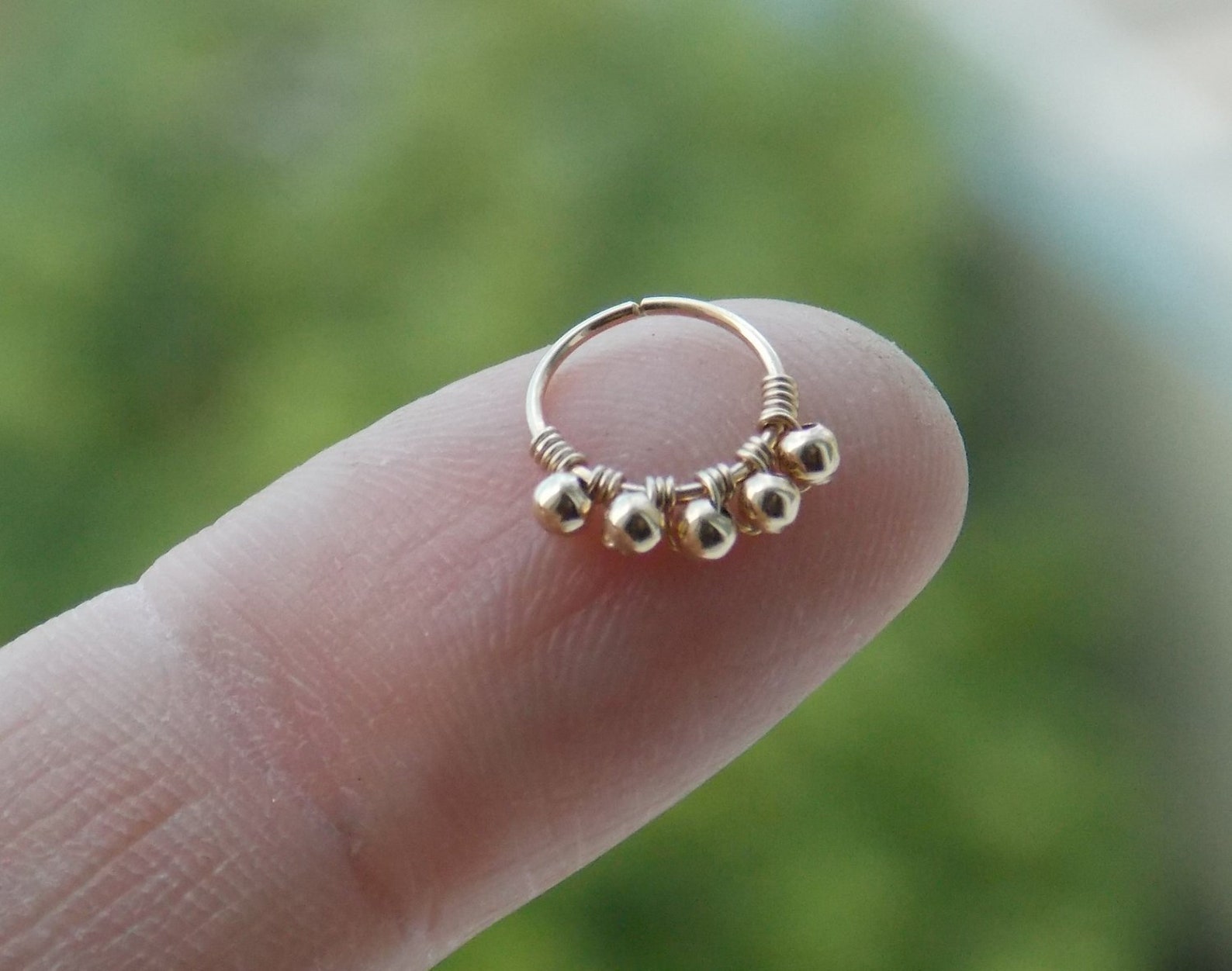14K Gold Filled Beaded Nose Ri - đánh giá và giá Body Jewelry Hangers
