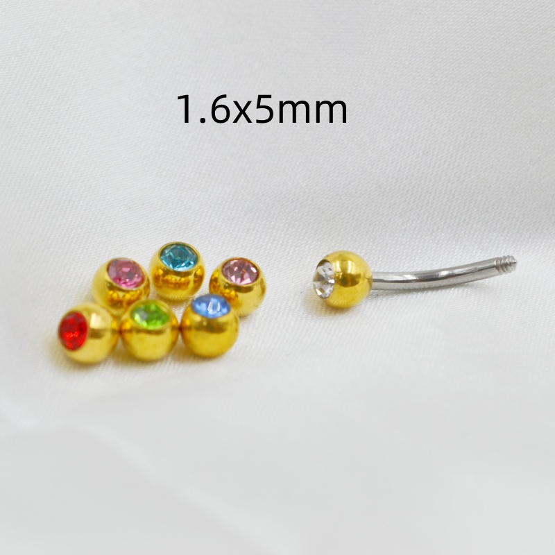 50pcs/lot Crystal Gems Ball Re - đánh giá và giá Body Jewelry Replacement Ball
