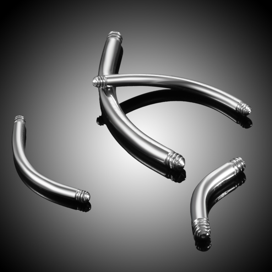 100 Cái/lốc Xuyên Thép Chuối P - đánh giá và giá Body Jewelry Gauges