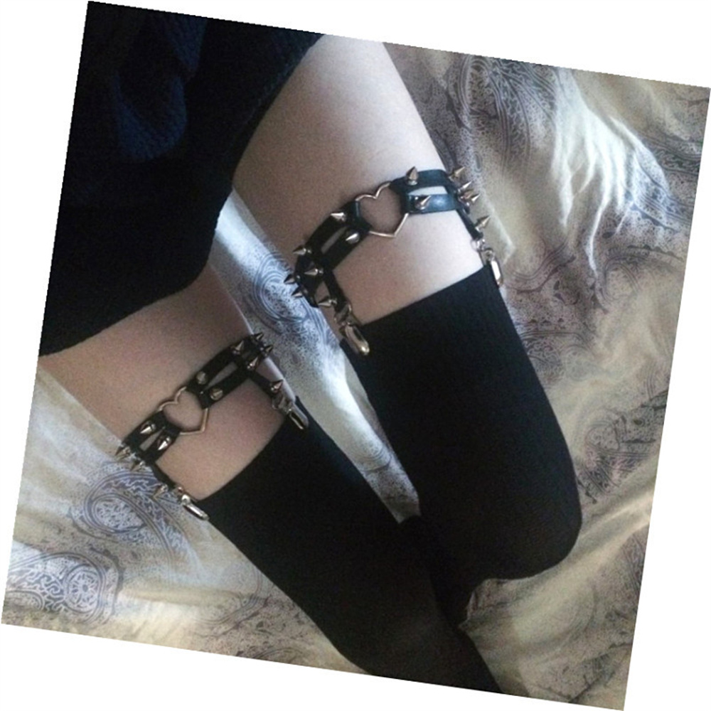 1Pcs Women Punk Goth Heart PU  - đánh giá và giá Body Jewelry For Women