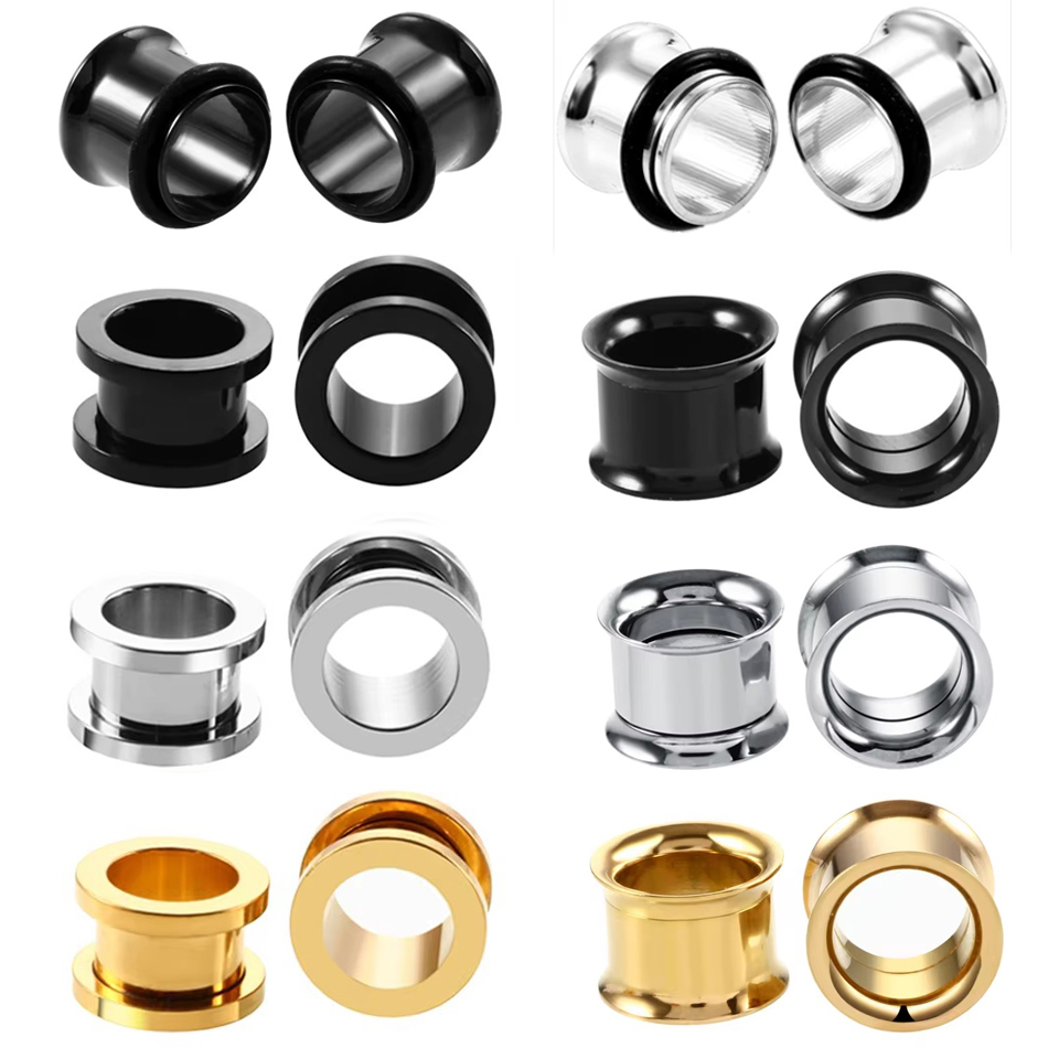 1Pair Stainless Steel Ear Plug - đánh giá và giá Body Jewelry Gauges