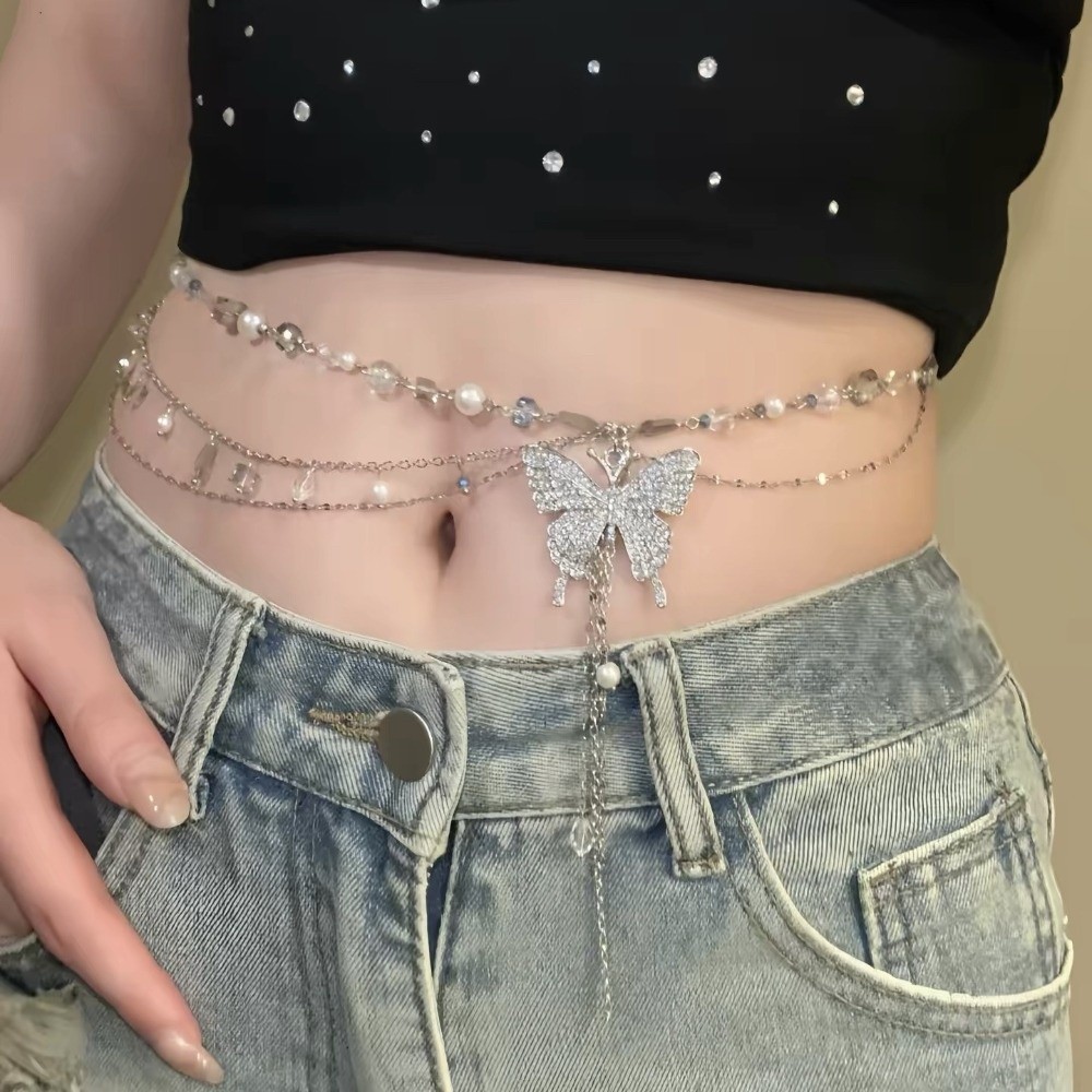 Y2K Butterfly Waist Chain Mult - đánh giá và giá Body Jewelry Y2K