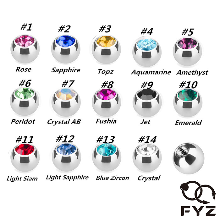 316L Phẫu Thuật Thép Không Gỉ  - đánh giá và giá Body Jewelry Replacement Ball