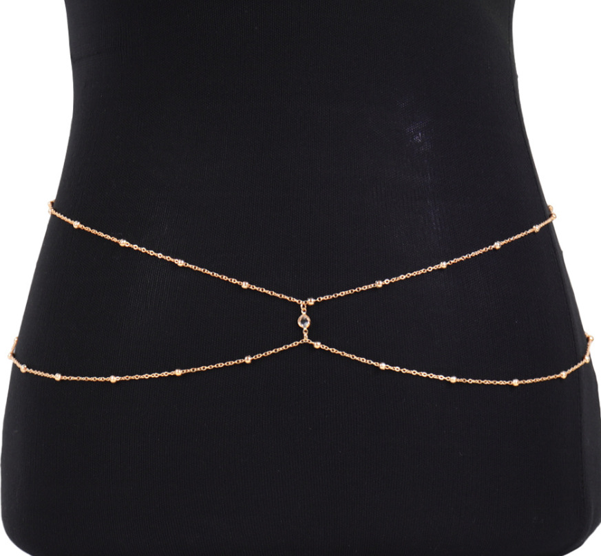 Clear Rhinestone Beaded Belly  - đánh giá và giá Body Jewelry Waist Chains