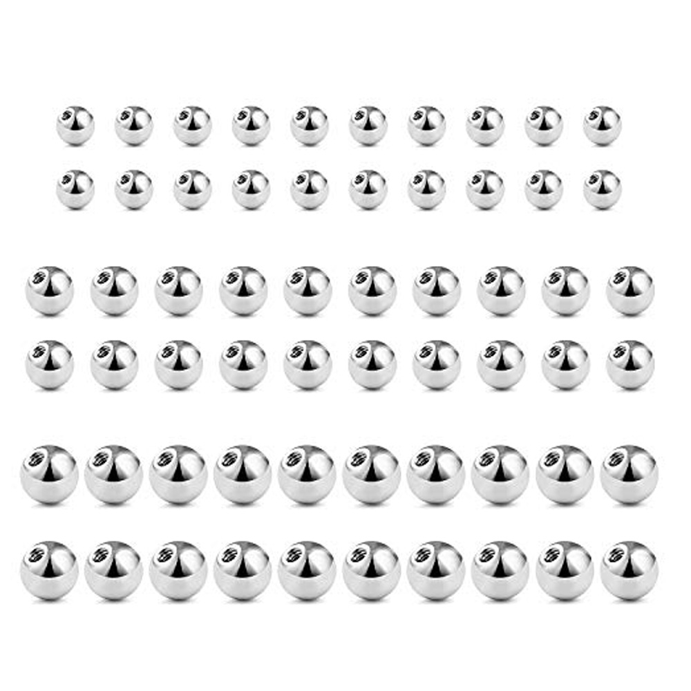 WKOUD 60PCS 14G 16G 3-5mm 316L - đánh giá và giá Body Jewelry Replacement Ball