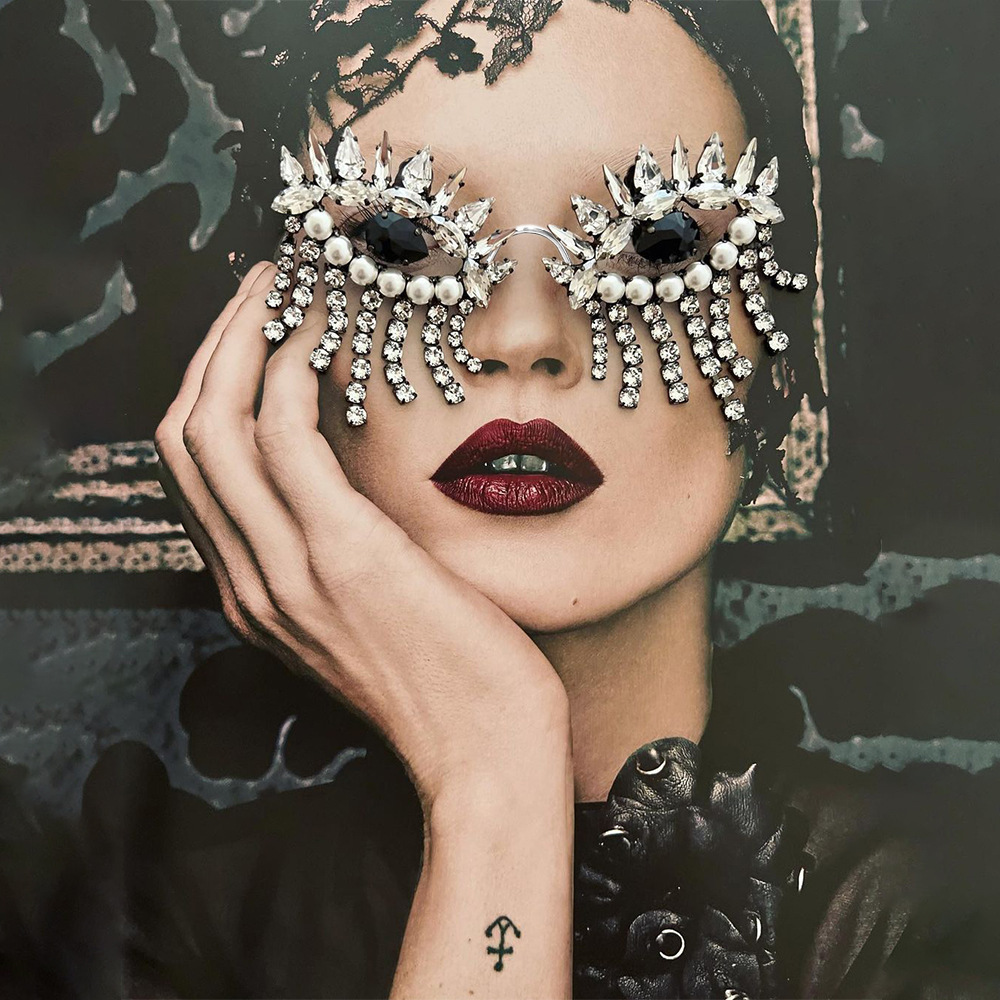 Stonefans Tassel Glasses Frame - đánh giá và giá Body Jewelry Y2K
