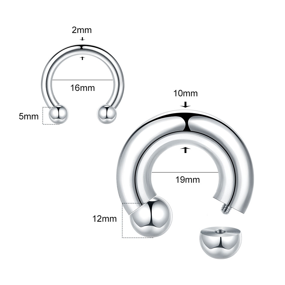 1PC 18G-00G Large Gauge Stainl - đánh giá và giá Body Jewelry Hangers