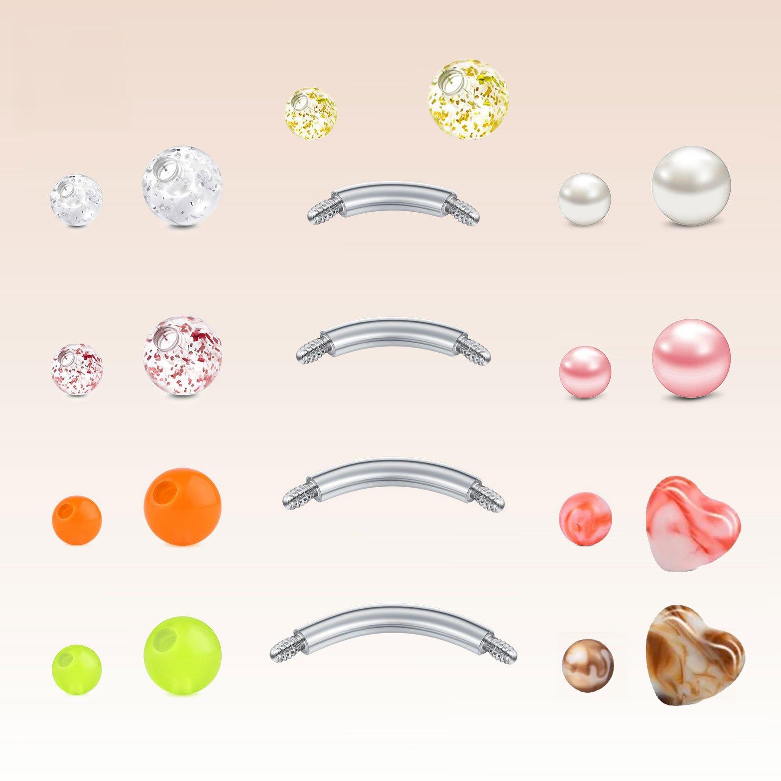 22pcs 14G Stainless Steel Nave - đánh giá và giá Body Jewelry Replacement Ball