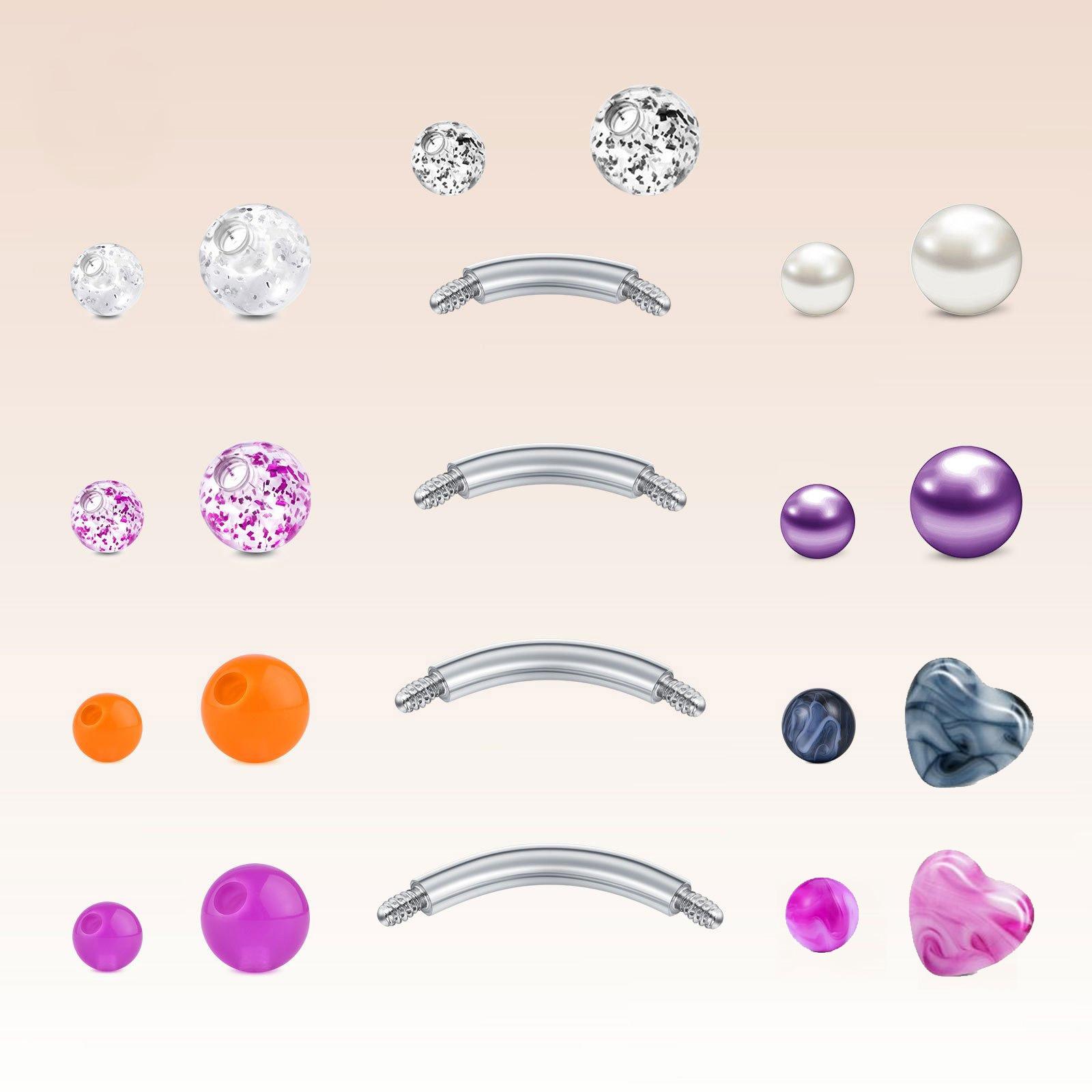 22pcs 14G Stainless Steel Nave - đánh giá và giá Body Jewelry Replacement Ball