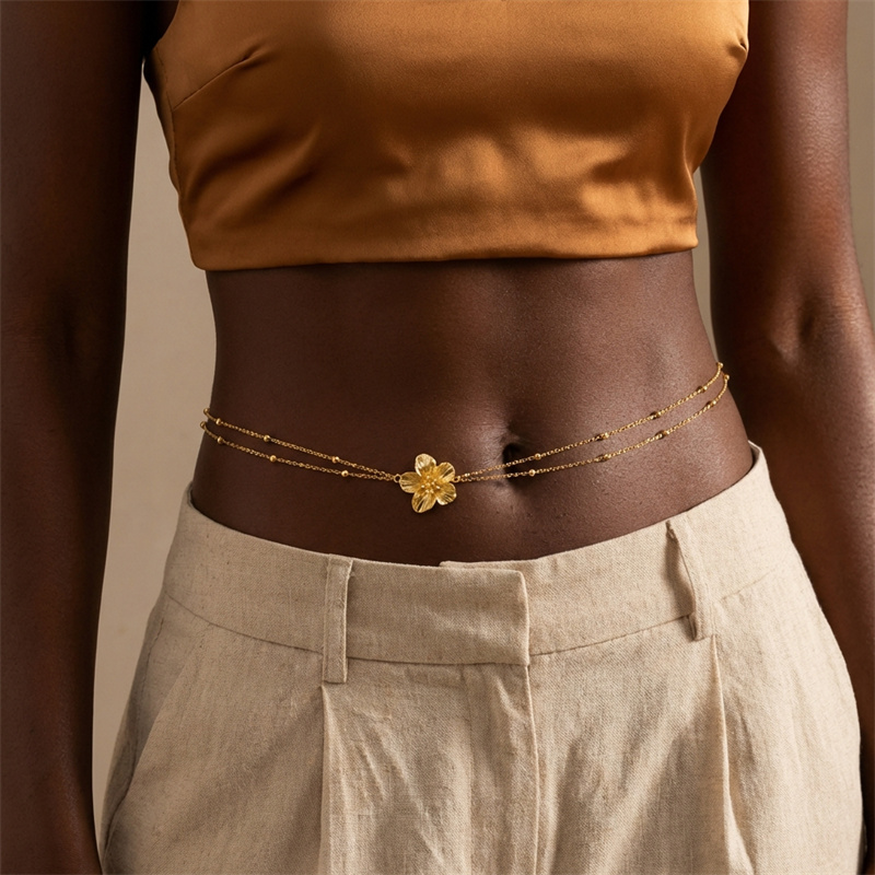 Simple Double Layers Belly Cha - đánh giá và giá Body Jewelry Y2K