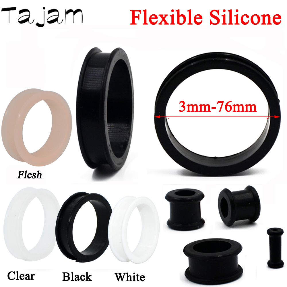 1 3Mm-76Mm Size Lớn Rỗng Silic - đánh giá và giá Body Jewelry Gauges