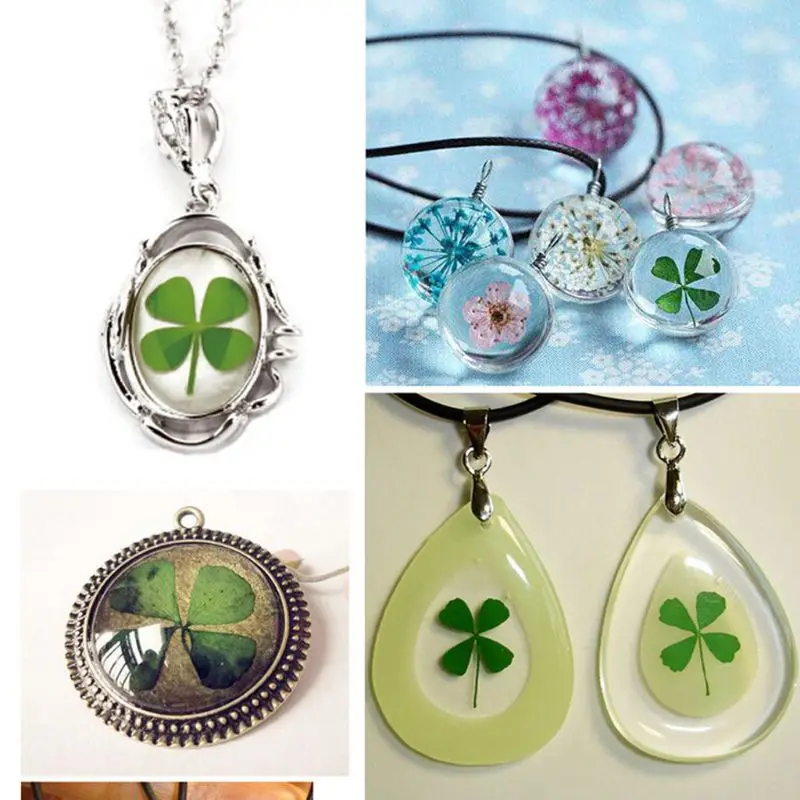 12Pcs Lucky Dried Leaf Clover  - đánh giá và giá Body Jewelry Display Case