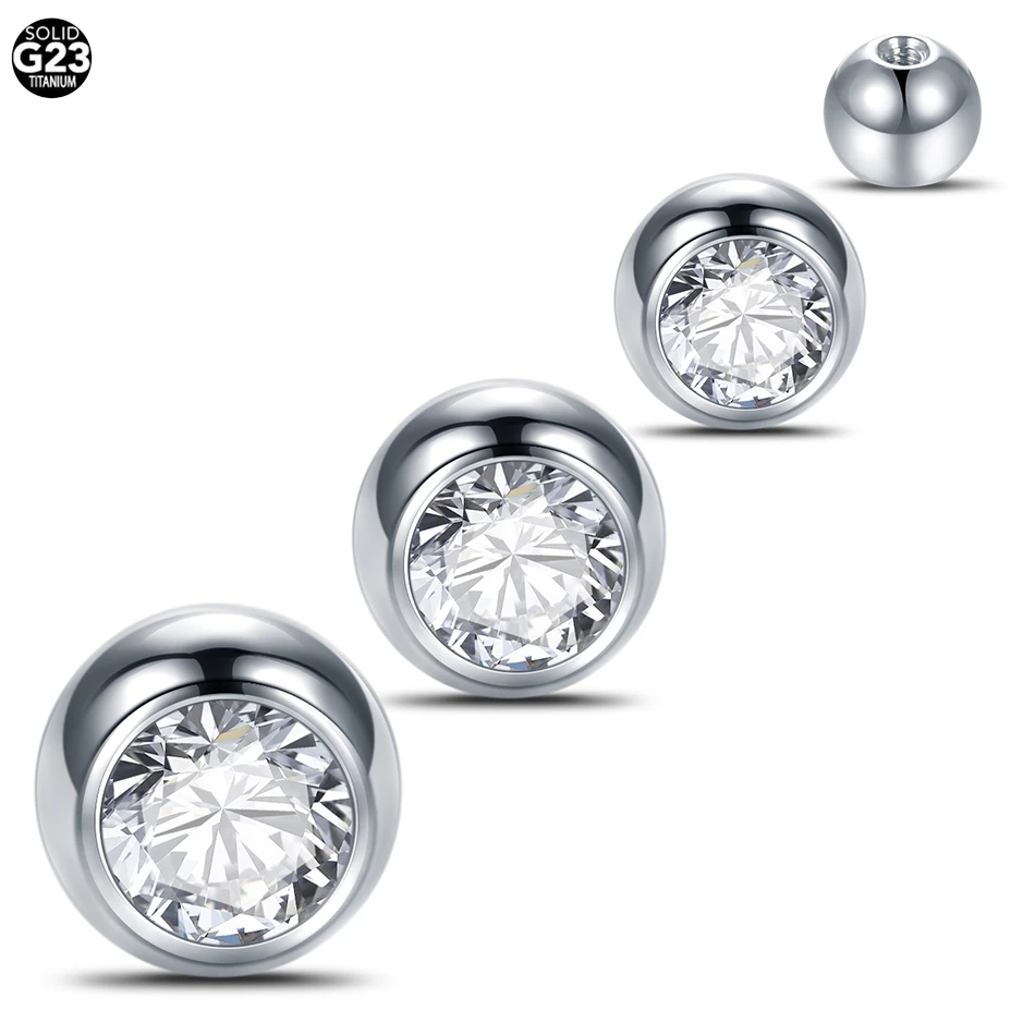 10Pcs G23 Titanium External Th - đánh giá và giá Body Jewelry Replacement Ball