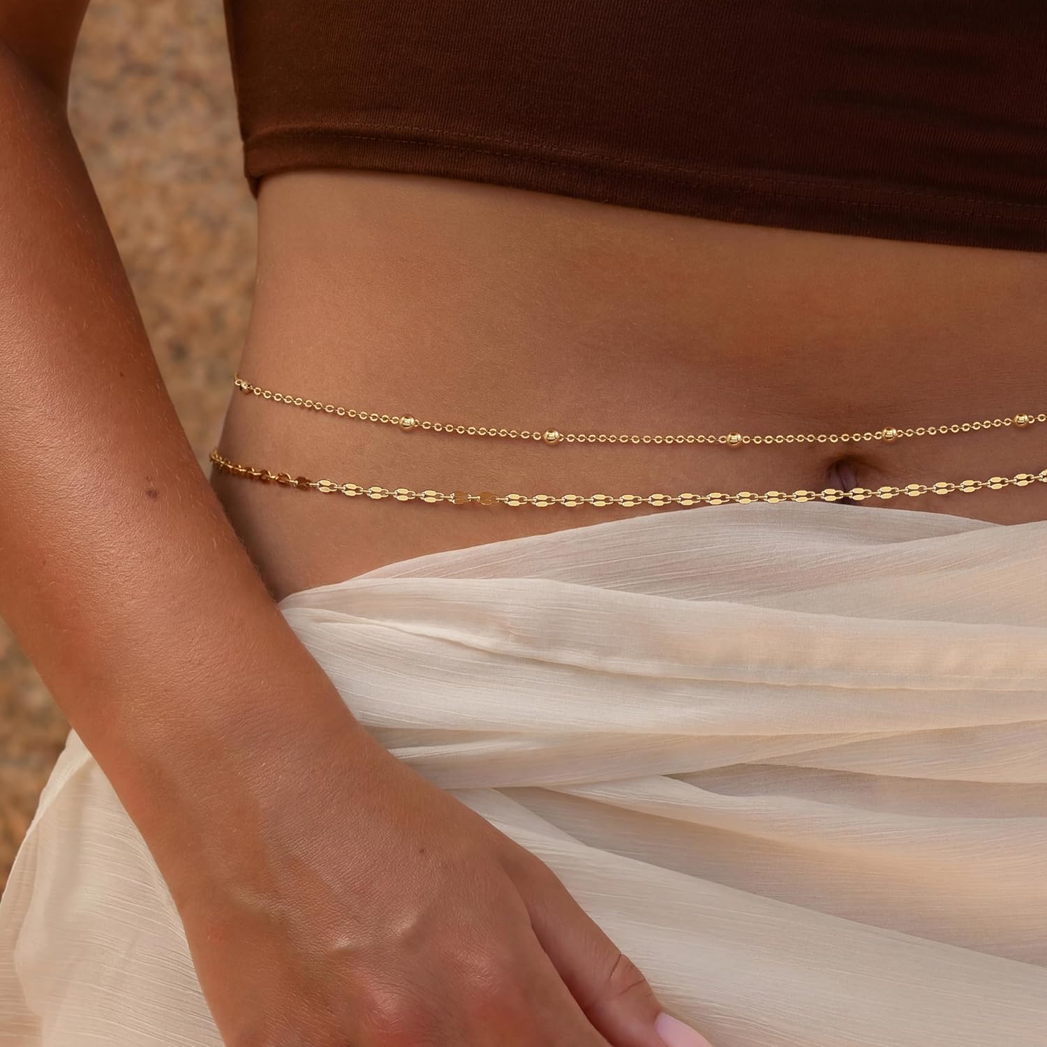 14K Gold Plated Waist Chain Wo - đánh giá và giá Body Jewelry For Women