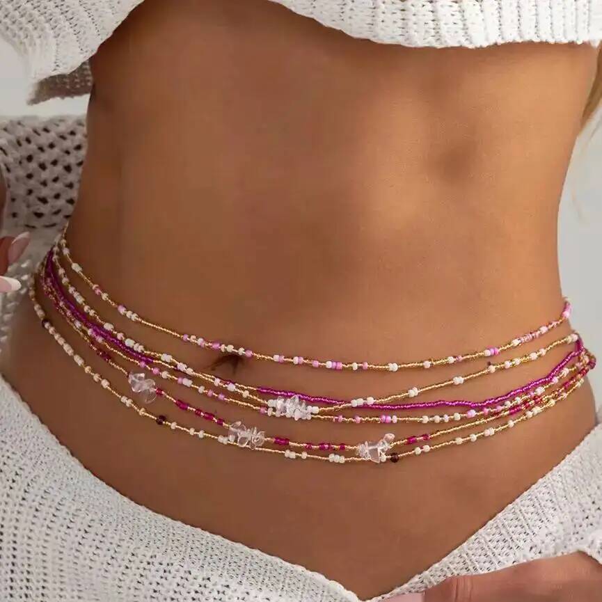 SHIXIN 6Pcs/Set Boho Colorful  - đánh giá và giá Body Jewelry Waist Chains