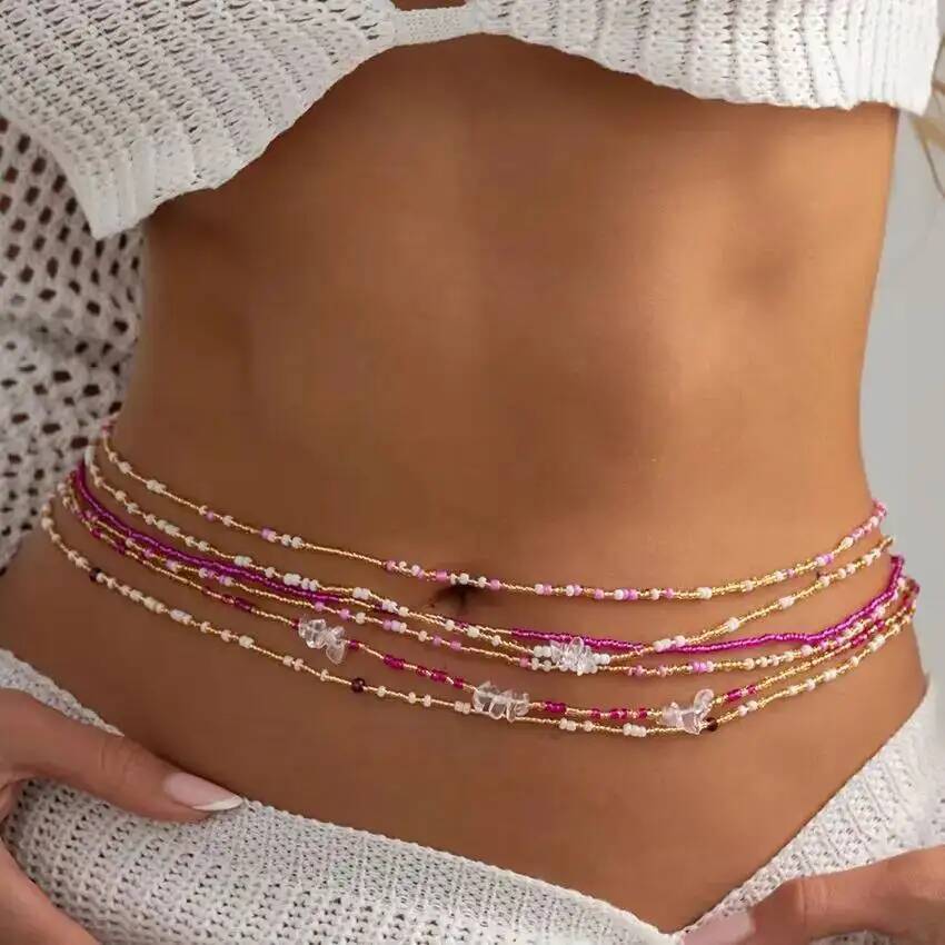 SHIXIN 6Pcs/Set Boho Colorful  - đánh giá và giá Body Jewelry Waist Chains